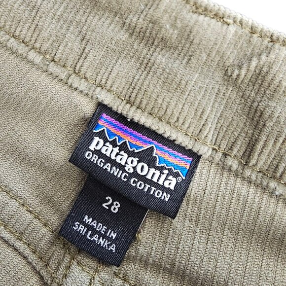 Patagonia Womens Fitted Corduroy Pants 55055, Organic Cotton, Green Khaki, Sz 28 - Picture 5 of 10